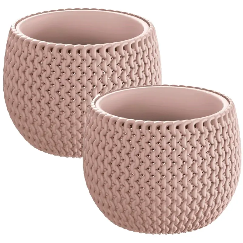 2 macetas redondas con depósito Splofy Bowl