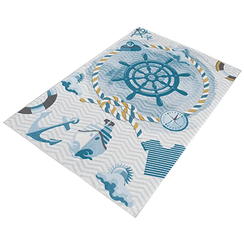 Alfombra poliéster estampada modelo Mariner multicolor