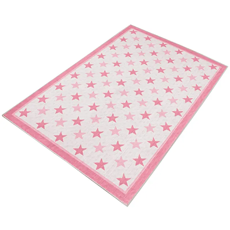 Alfombra poliéster estampada PinkRedStars