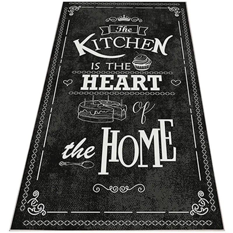 Alfombra poliéster HeartOfTheHome negro