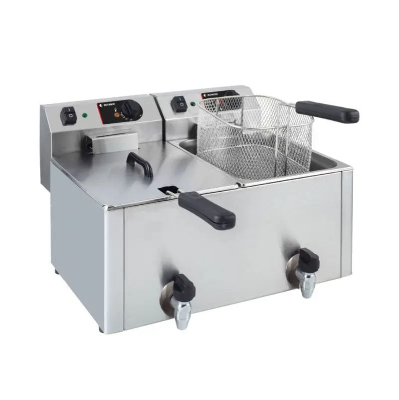 ALMISON-FREIDORA SOBREMESA ELÉCTRICA DOBLE CON GRIFO ALMFR10+10LTCG 10+10 LITROS