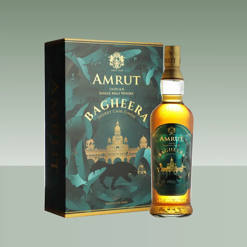 AMRUT MALT WHISKY "BAGHEERA" PACK REGALO 70cl
