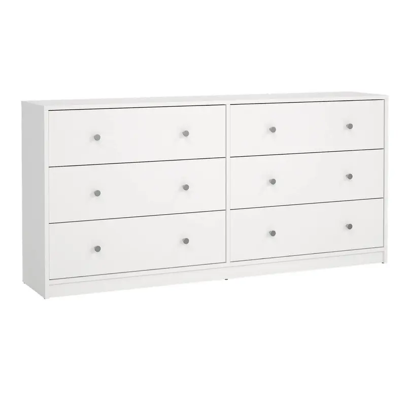 Aparador doble 6 cajones melamina 144x31x69cm