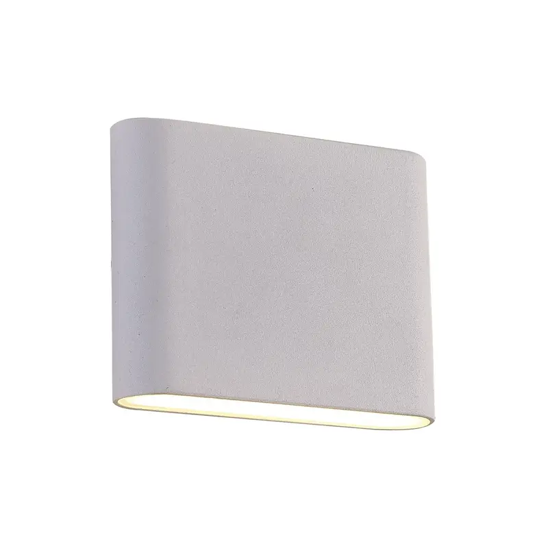 Aplique de pared metal blanco 12x9x2 cm LED 6W