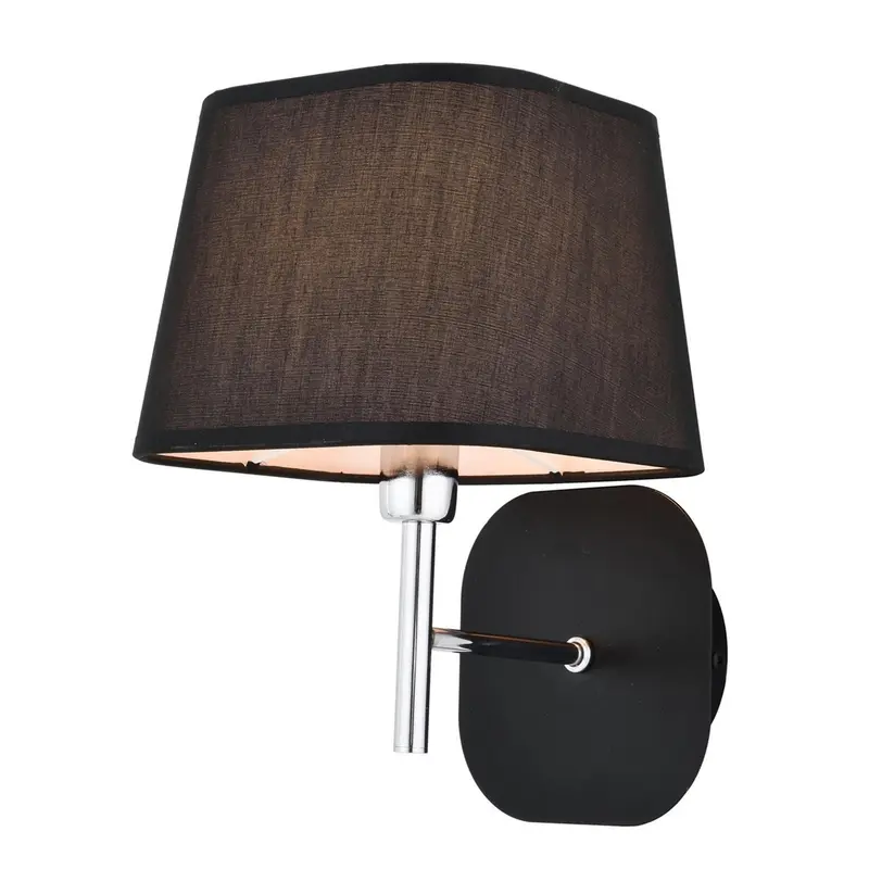 Aplique de pared metal negro 28x18x22 cm casquillo E14