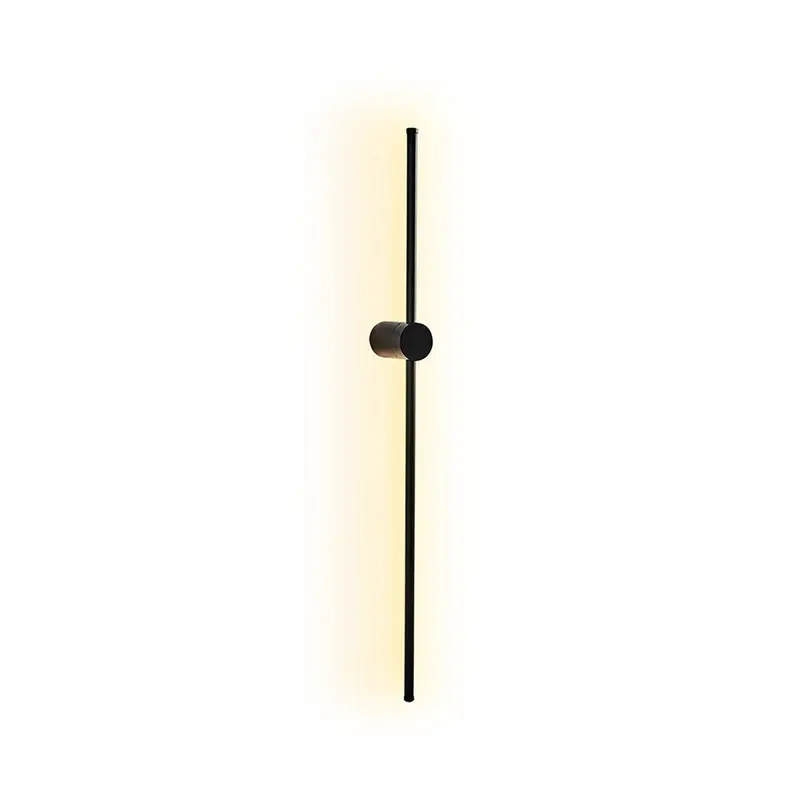 Aplique de pared metal negro 6x91x10 cm LED 18W