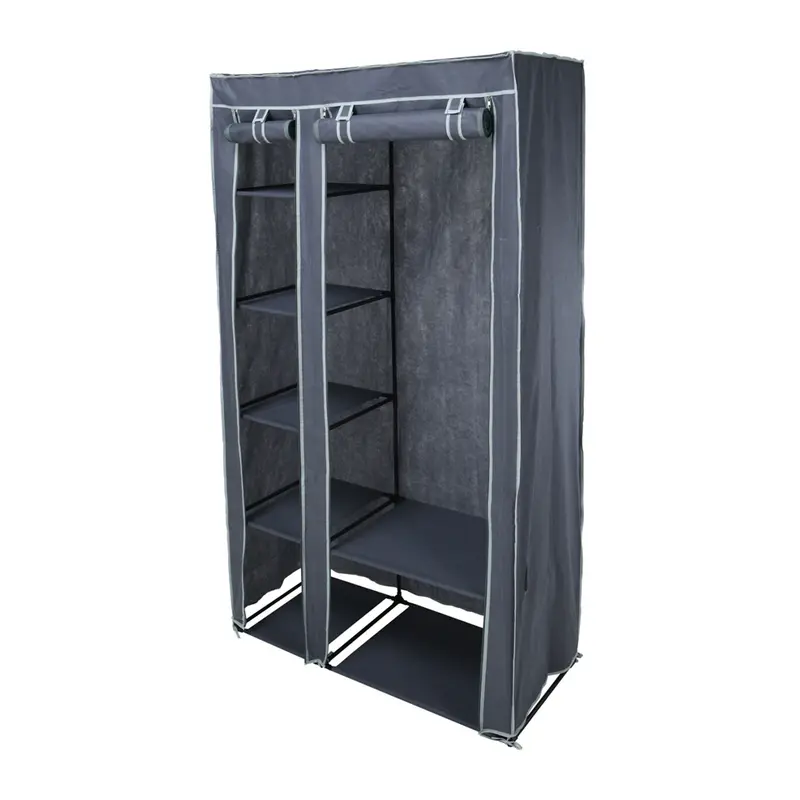 Armario organizador de ropa barra acero 5 estantes 100x46x174cm