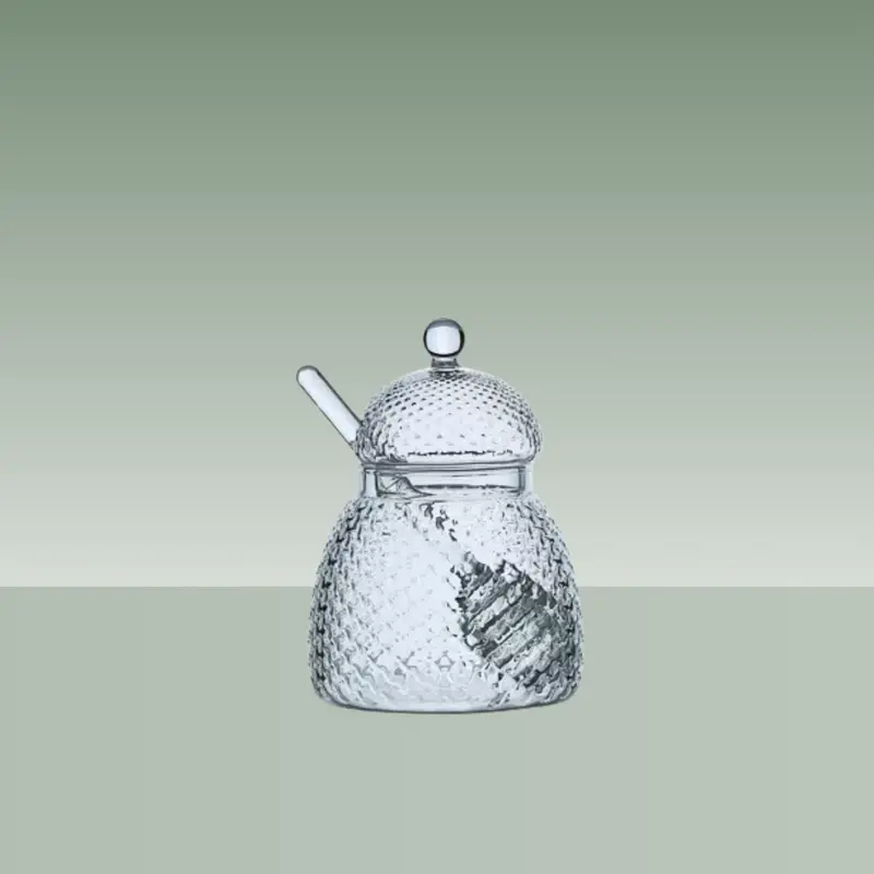 AULICA | TARRO DE MIEL CON CUCHARA DE CRISTAL 400ml