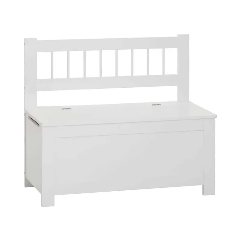 Banco arcón infantil madera blanca 74,5x34x64cm
