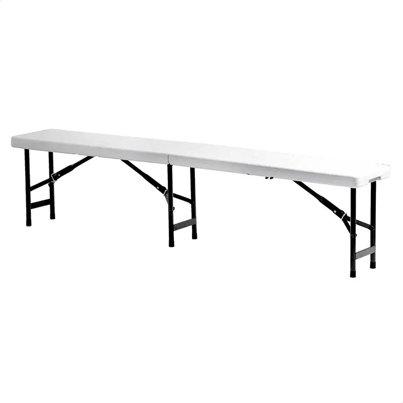 Banco jardín polietileno y metal forma maletín 183 cm