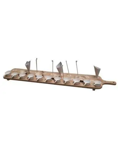 Bandeja pala bambu mecanizada 20 cavidades 75 x 20 x 3 cm. 1 ud