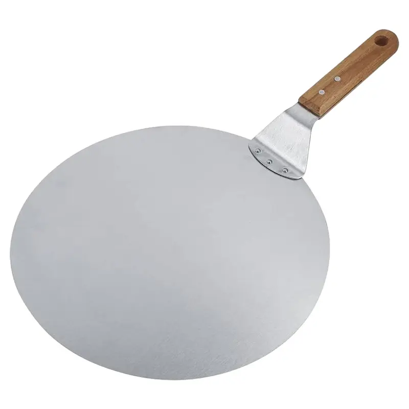 Bandeja para pizza con mango de madera Ø30,5cm