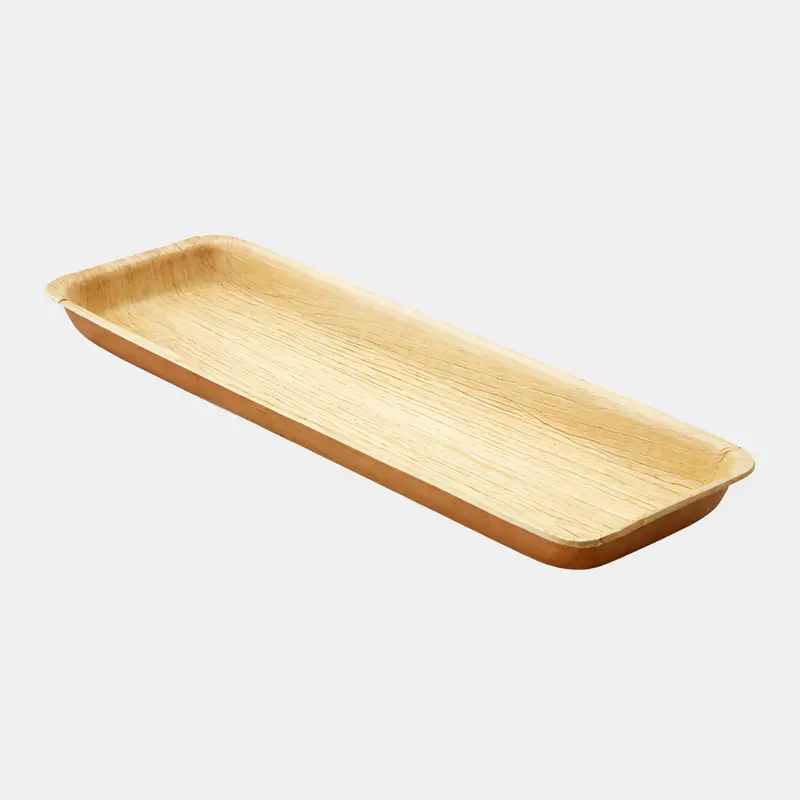Bandeja rectangular estrecha palmera 33 x 9 cm - 10 Uds.