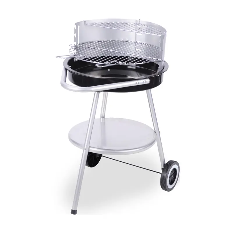 Barbacoa hibachi media redonda 18'' parrilla cromada