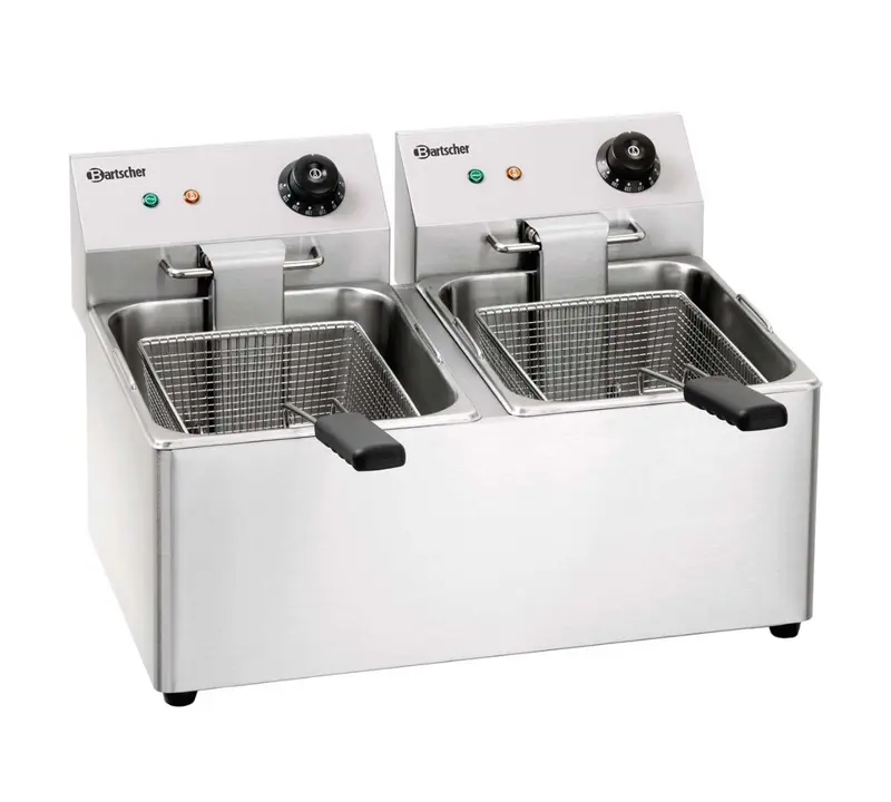 BARTSCHER - FREIDORA SNACK IV ELÉCTRICA - FONDO 62CM - 2 CUBAS 8 LITROS