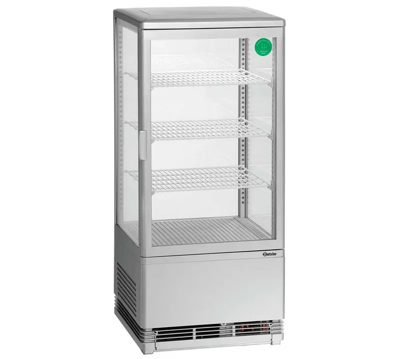 BARTSCHER -  VITRINA EXPOSITORA PLATEADA REFRIGERADA - 3 ESTANTES