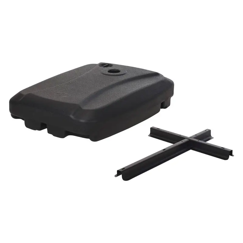 Base de sombrilla metálica cruzada color negro 60L