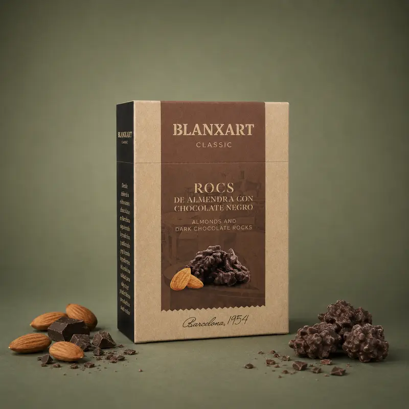 BLANXART | ROCS DE ALMENDRA CON CHOCOLATE NEGRO 100gr