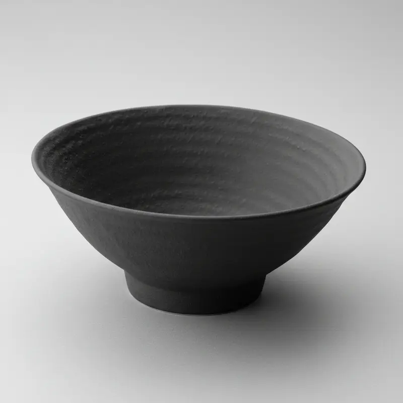 Bol redondo melamina black. ø25 x 9 cm - 1 Ud.