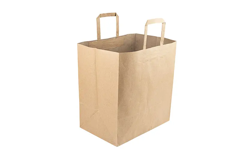 Bolsa Asa Plana Kraft 100g 32+21x34 cm. 250uds