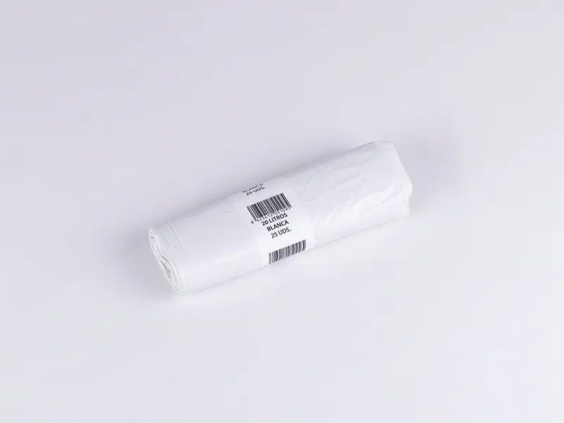 Bolsa Basura 40x45cm G-70 Blanca, 25uds 80 rollos