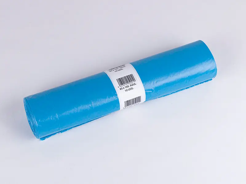 Bolsa Basura 85x105cm G-120 Azul, 10uds 30 rollos