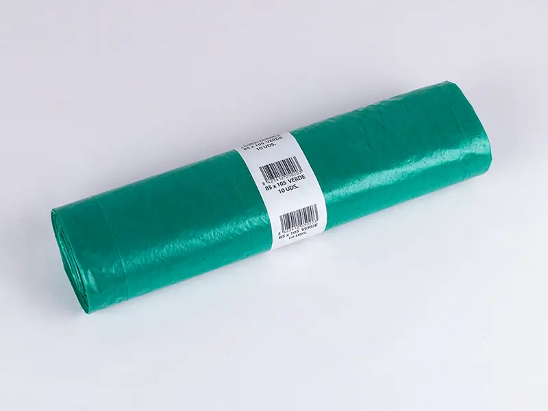 Bolsa Basura 85x105cm G-120 Verde, 10uds 30 rollos