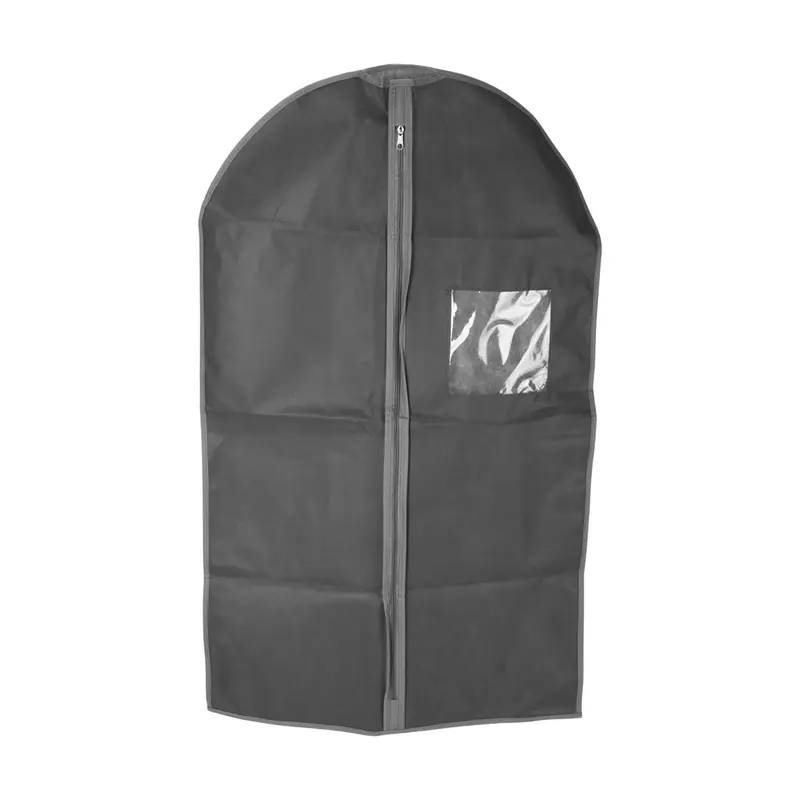 Bolsa para traje no tejida con cremallera y ventana