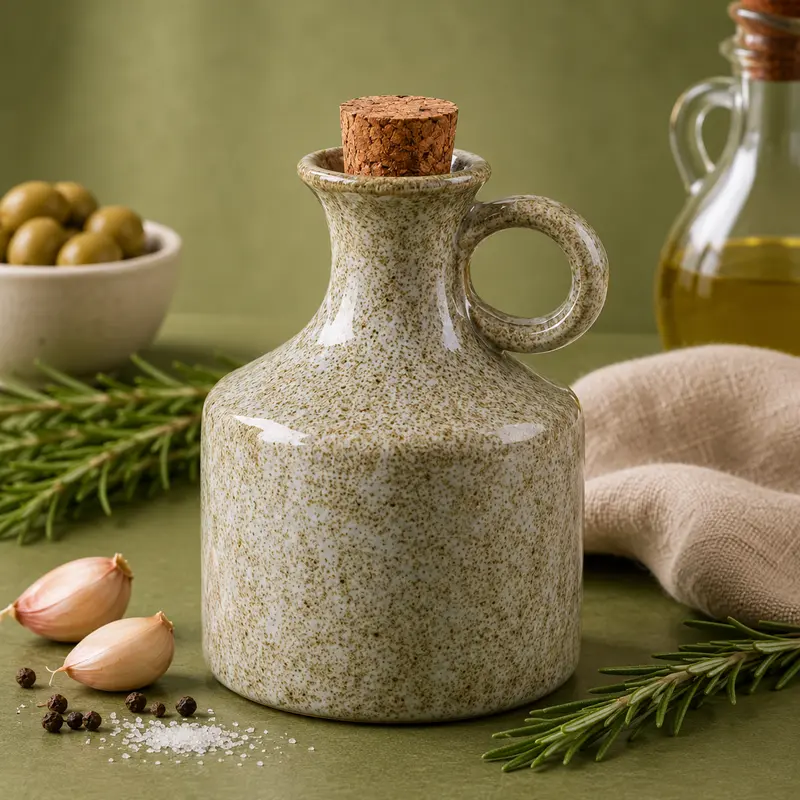BOUQUET XALÓ | DISPENSADOR ACEITE VERDE CERAMICA 400ml