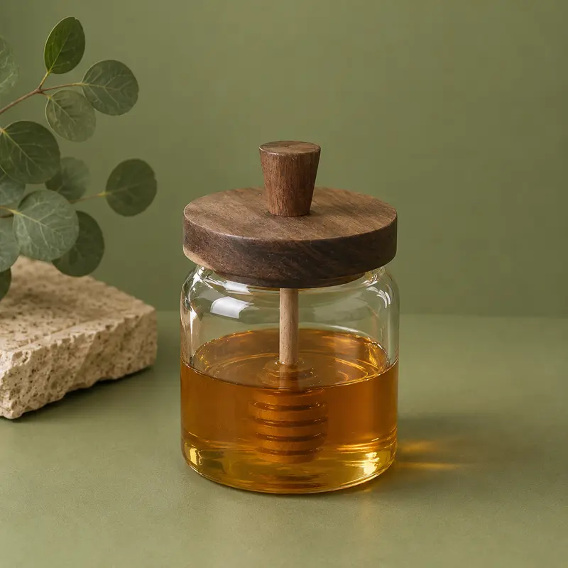 BOUQUET XALÓ | TARRO MIEL TAPA-CUCHARA  MADERA