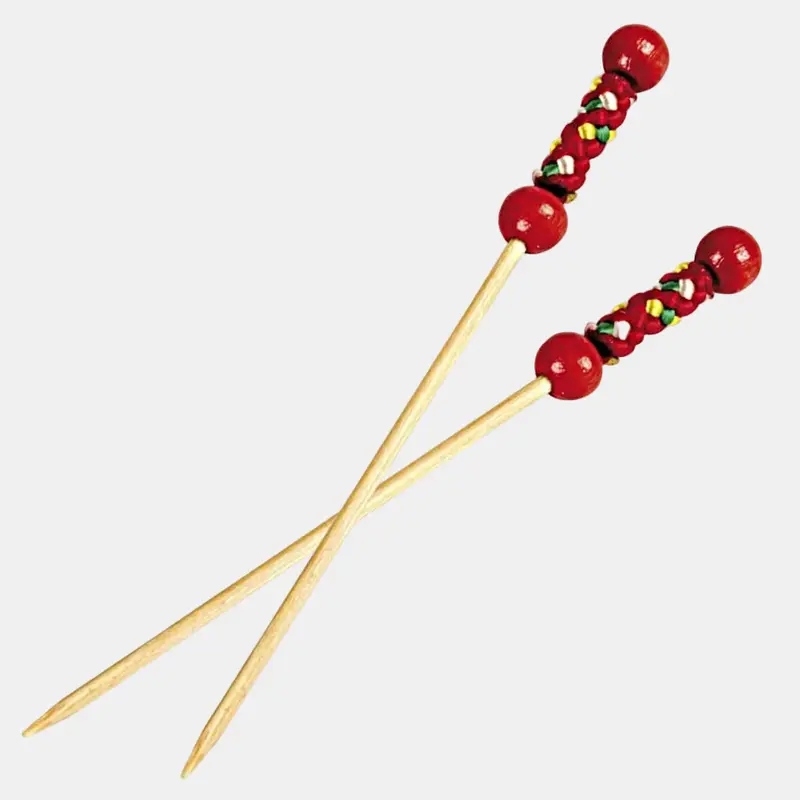 Brochetas perla roja 12 cm - 200 Uds.