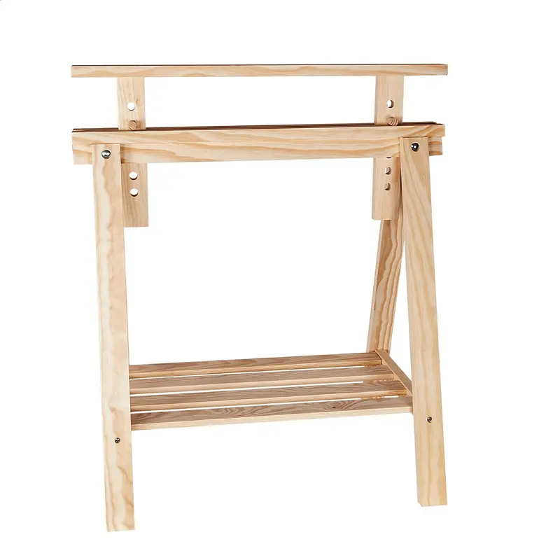 Caballete de altura regulable madera de pino sin barniz