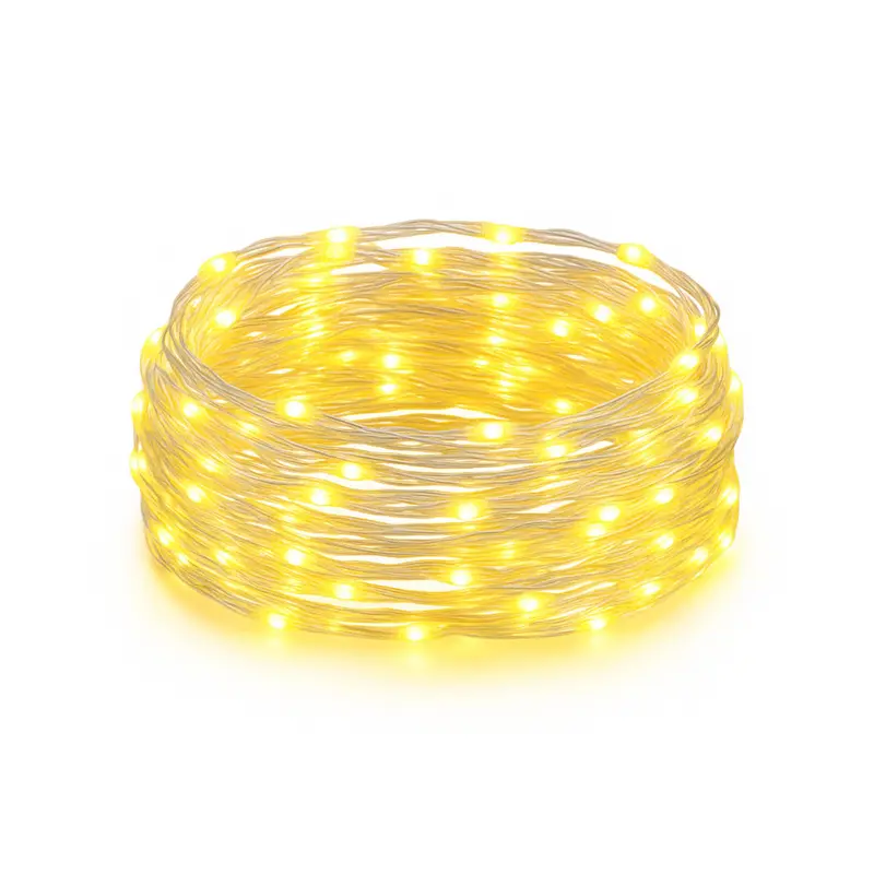 Cadena luces solares 480 LED blanco cálido con mando a distancia