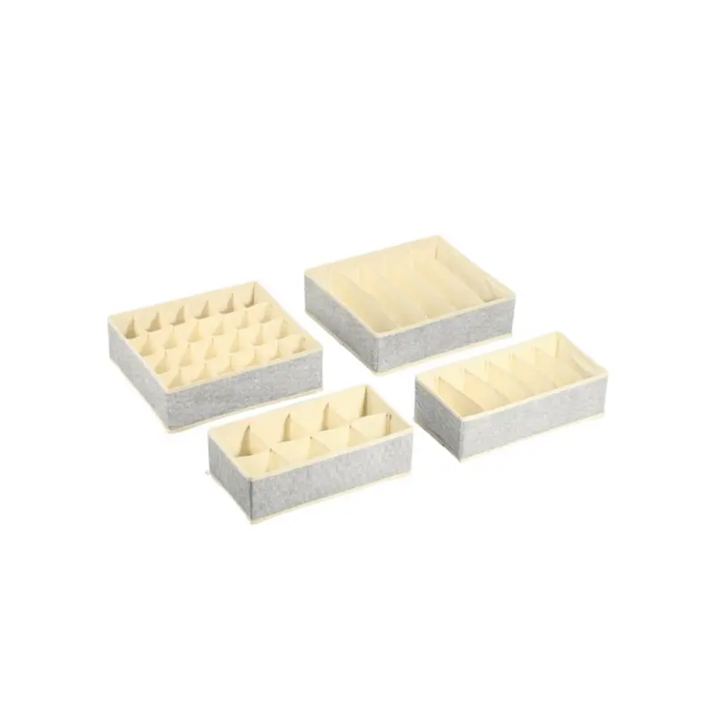 Caja plegable de almacenaje color gris 32x32x12cm