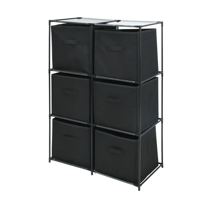 Cajonera 6 compartimentos metal y estantes no tejidos 68x35x102cm