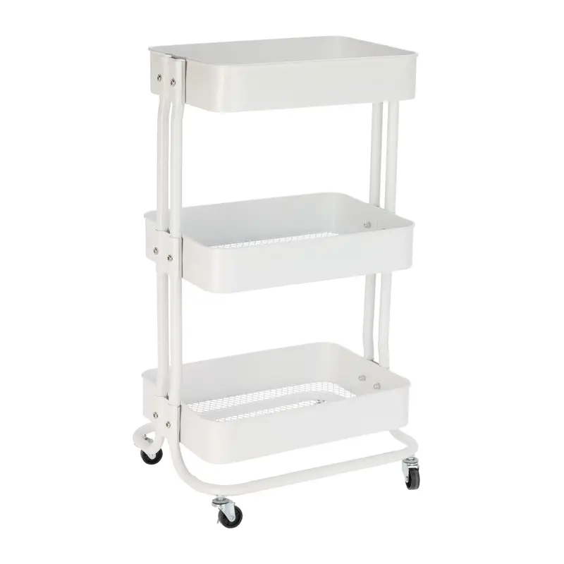 Carro de cocina hierro con ruedas y 3 cajones