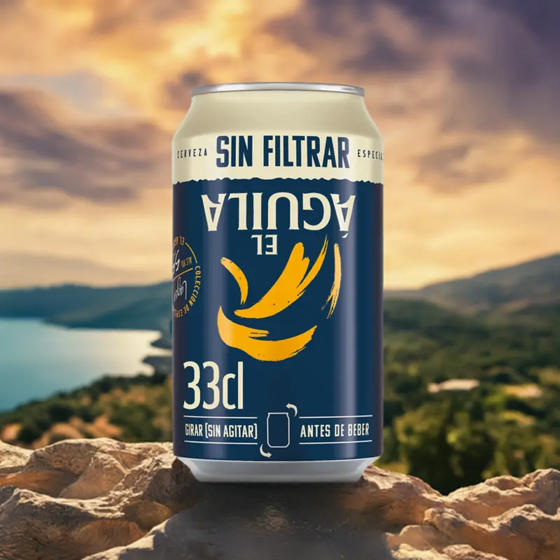 Cerveza El Águila Sin Filtrar Lata 33cl