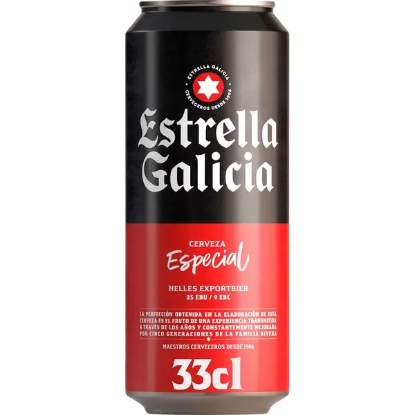 Cerveza Estrella Galicia Lata 33cl