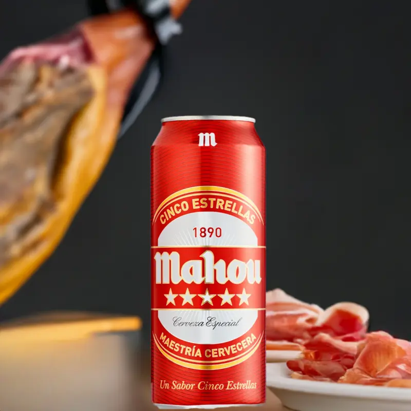 Cerveza Mahou 5 Estrellas Lata 50cl