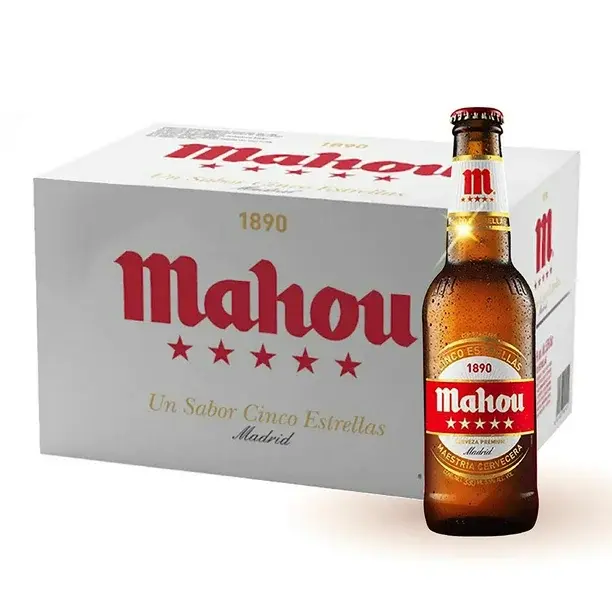 Cerveza Mahou 5 Estrellas Tercio 33cl