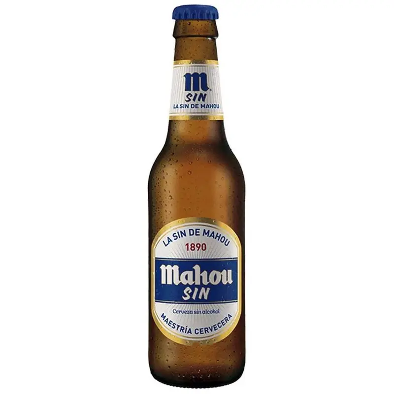 Cerveza Mahou Sin Pack 24 botellines 25 cl.
