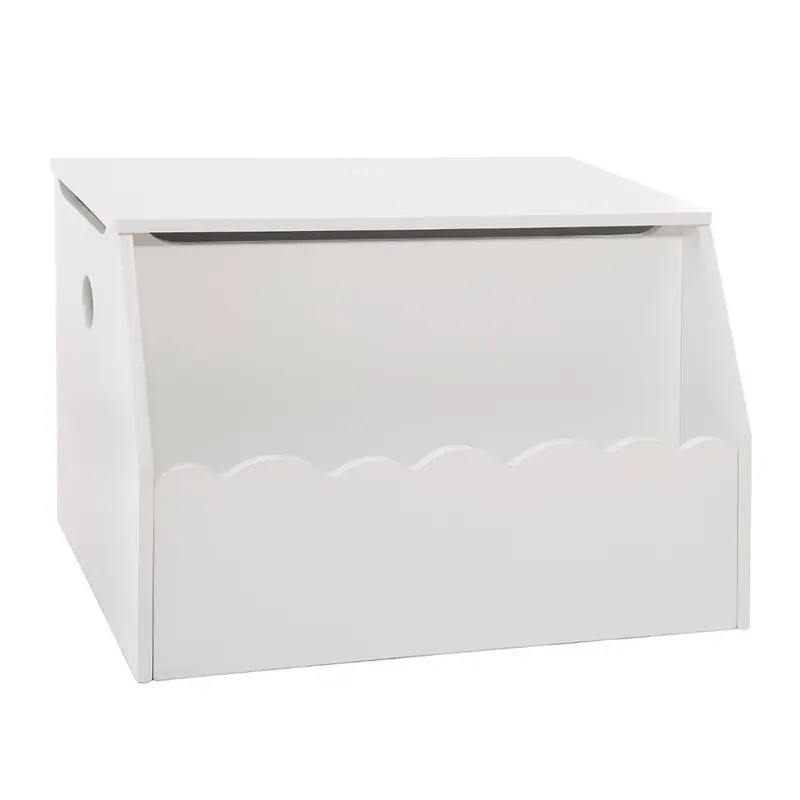 Cofre juguetes y biblioteca madera blanco 57,5x37,5x38,5cm