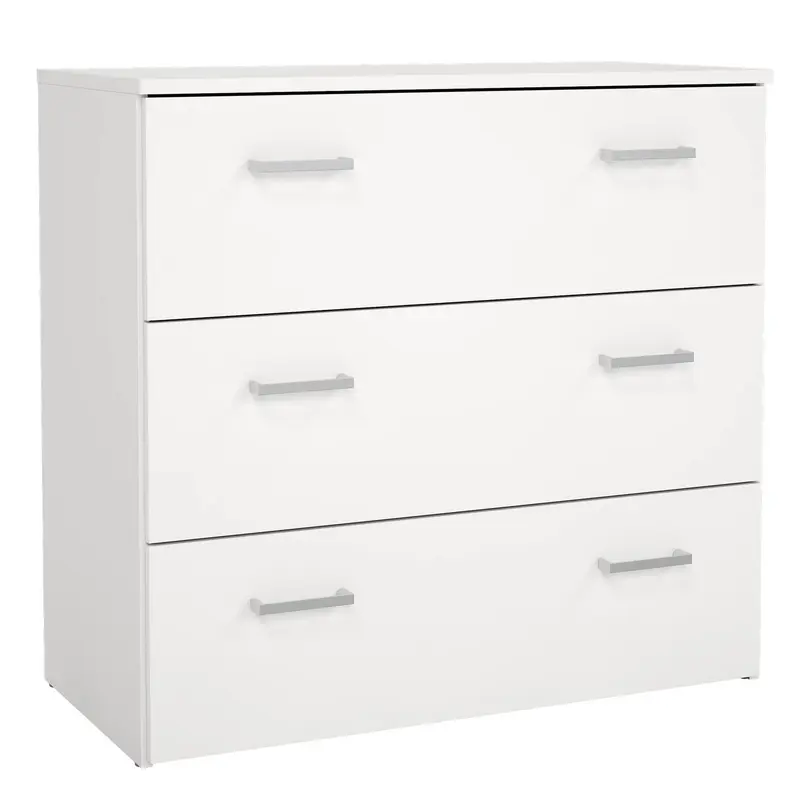 Cómoda 3 cajones blanco 75x36x70 cm