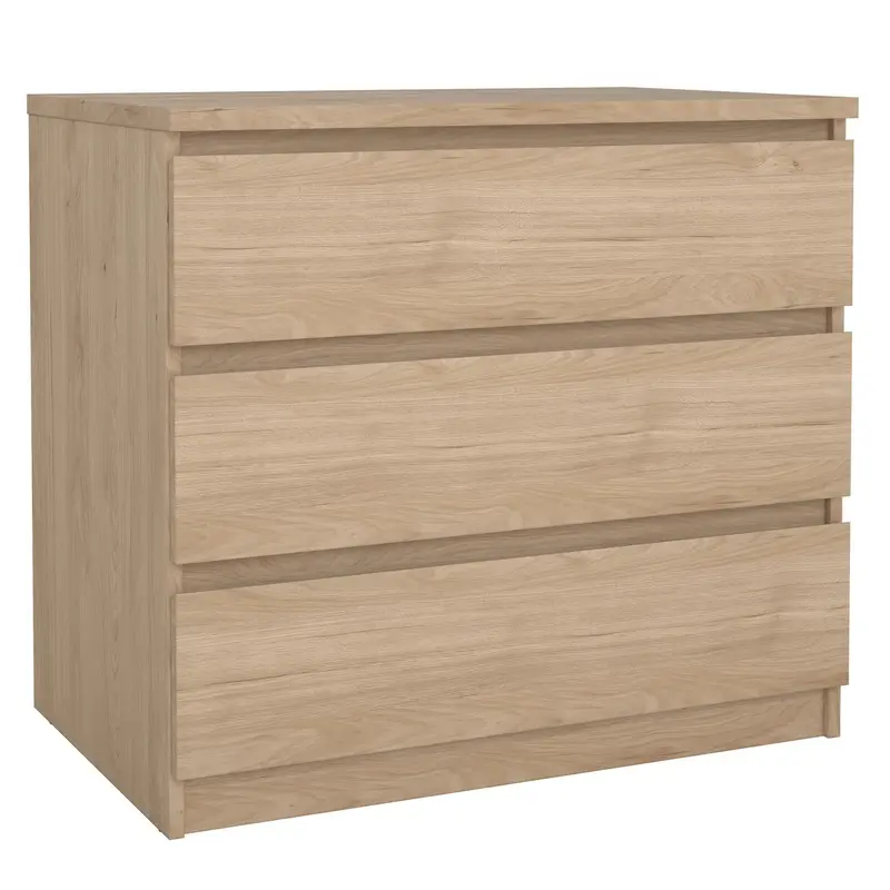 Cómoda 3 cajones melamina Jackson Hickory 77x50x71cm