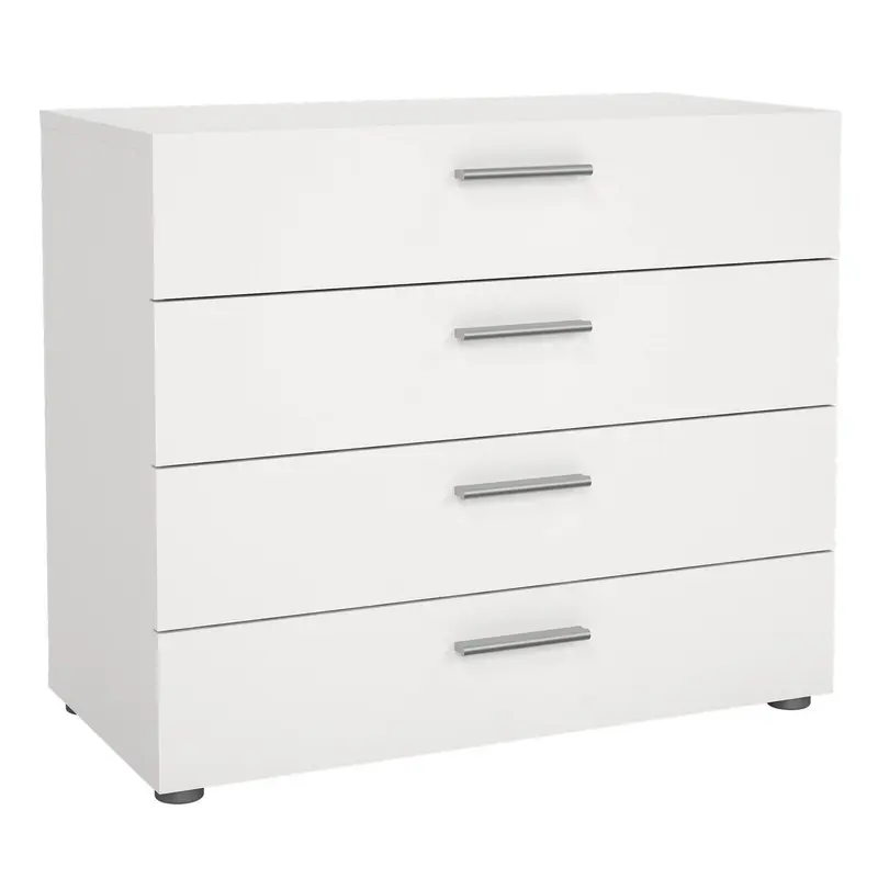 Cómoda dormitorio 4 cajones blanco 81x41x69cm