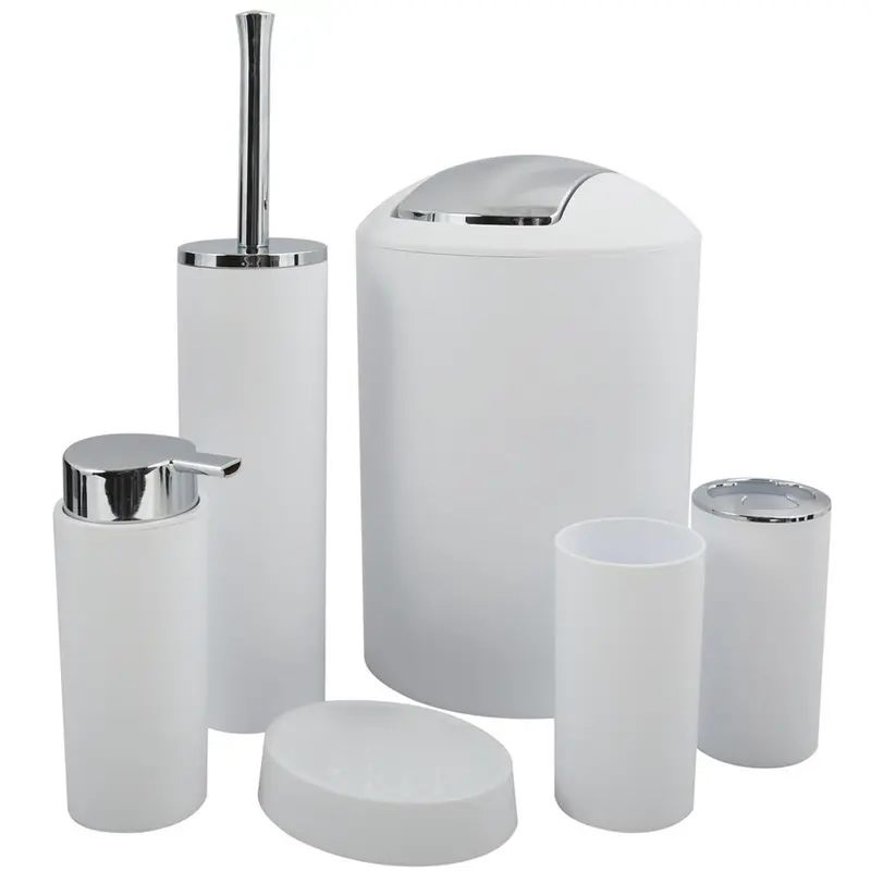Conjunto accesorios de baño 6 uds color blanco