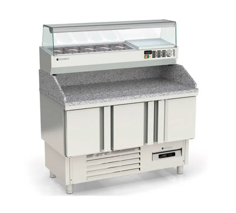 CORECO - MESA FRÍA COMPACTA PIZZA 3 PUERTAS MFPP-140