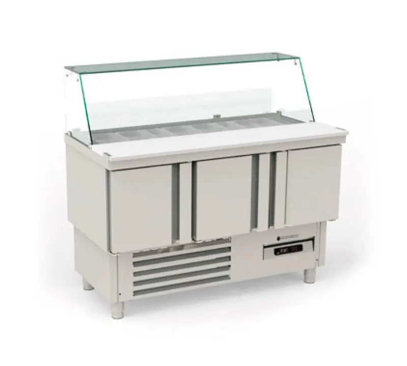 CORECO - MESA FRÍA GN 1/1 COMPACTA KEBAB 3 PUERTAS MFK-140