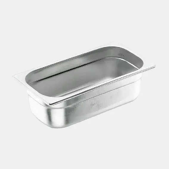 Cubeta acero inox tamaño GN 1/2. 26,5 x 32,5 cm. Varias alturas - 1 Ud.