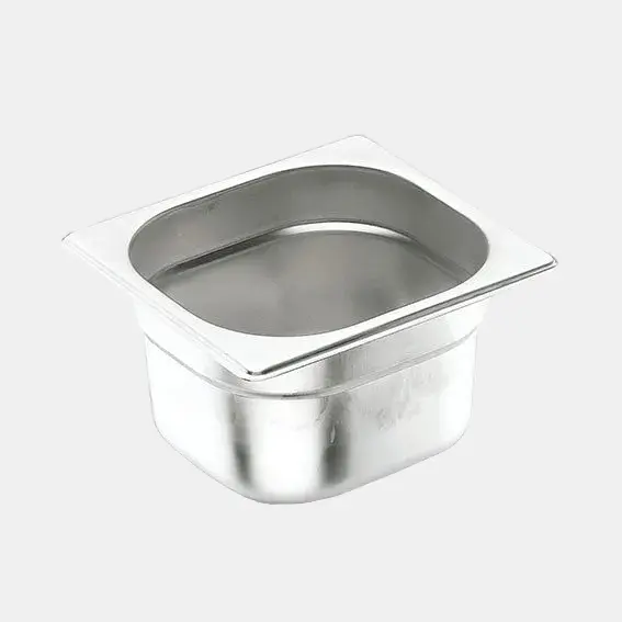 Cubeta acero inox tamaño GN 1/6. 17,6 x 16,2 cm. Varias alturas - 1 Ud.